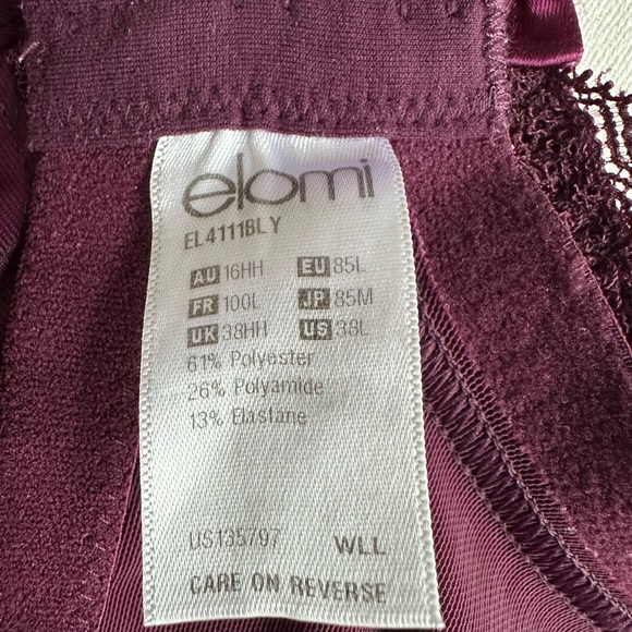 Elomi Deep Purple Lace Bra - Picture 8 of 8